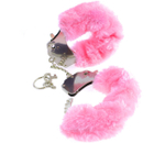 Меховые наручники из металла Original Furry Cuffs Pink (Цвет: розовый)