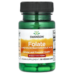 Swanson Vitamins, Фолат, 30 вегетарианских капсул (680 мкг DFE в 1 капсуле)