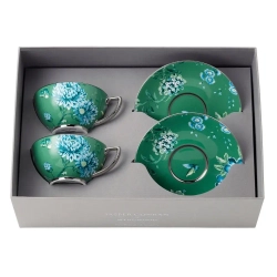 Wedgwood Набор из 2 чайных чашек Jasper Conran Chinoiserie Green 250 мл с блюдцами