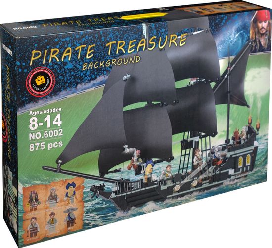 Конструктор Pirate treasure "Черная жемчужина" , 875 дет.