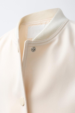 ZARA УКОРОЧЕННЫЙ БОМБЕР, ЭКРЮ