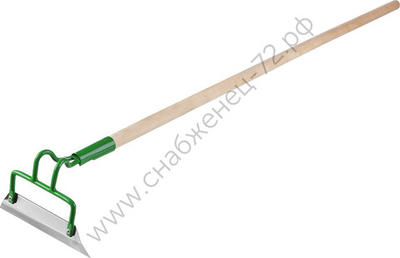 РОСТОК 200 х 50 х 1290 мм, трапециевидный профиль, нержавеющая сталь, деревянный черенок высш. сорт, мотыга (421574)