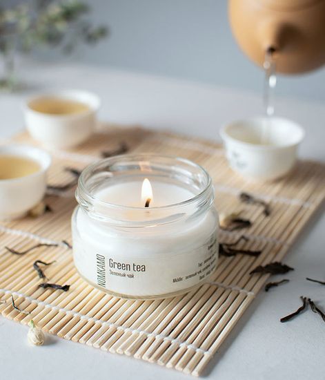 №51 Зеленый чай, ароматическая свеча Library, Nomkamo