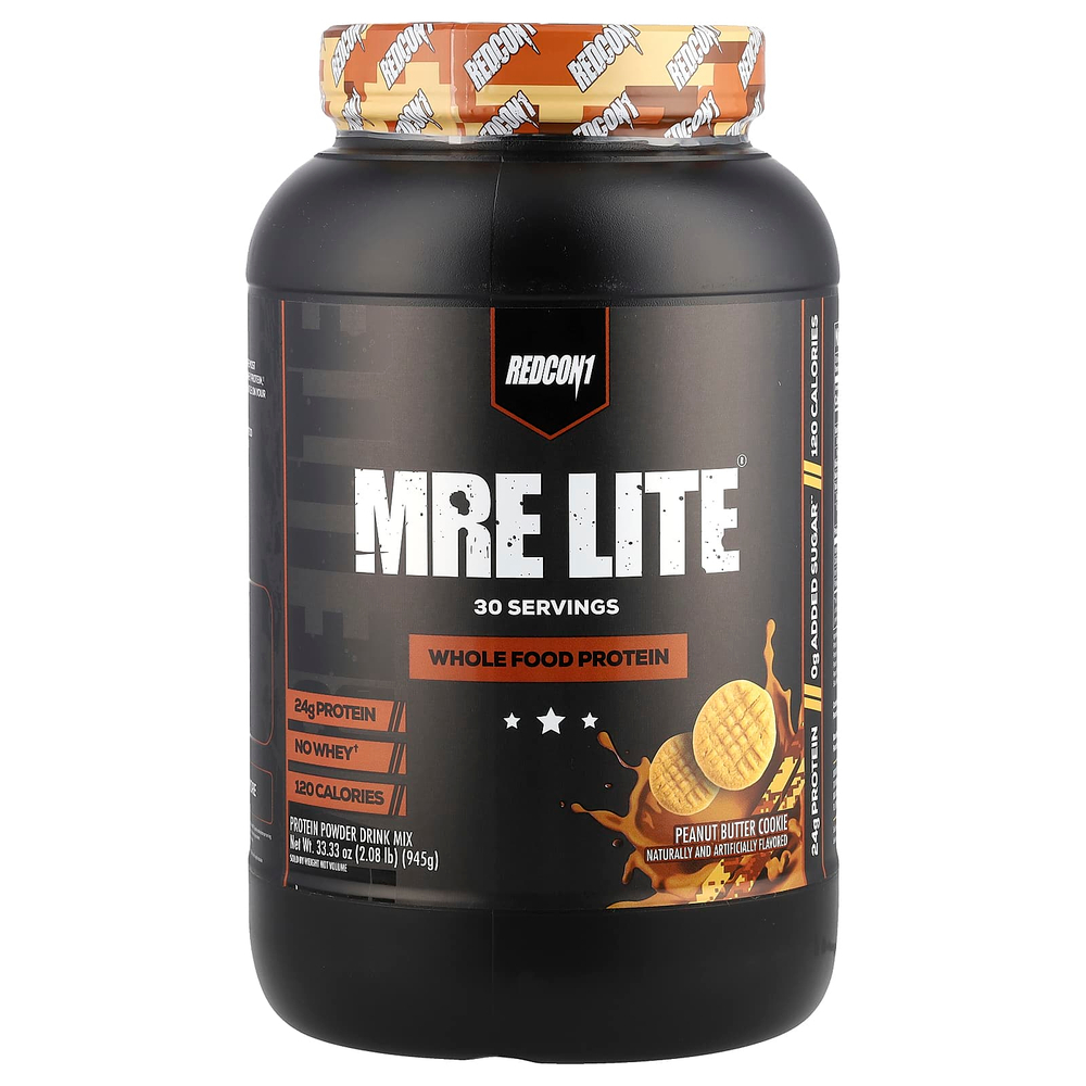 Redcon1, MRE Lite®, порошок из цельного пищевого белка, печенье с арахисовой пастой, 945 г (2,08 фунта)