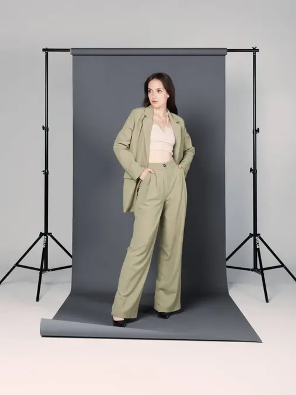 Фон бумажный Raylab 031 Storm Grey темно-серый 1,35х6м