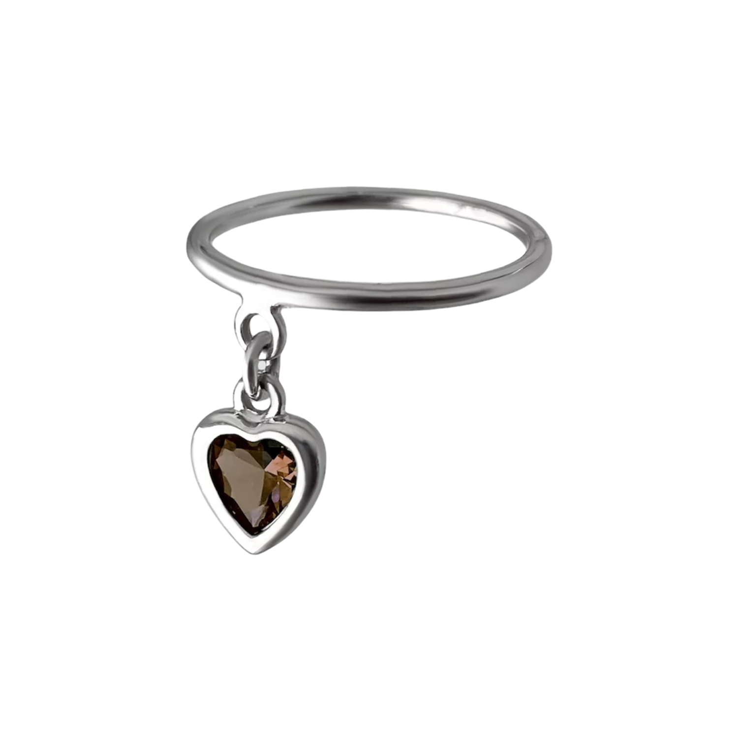 Кольцо Mini Heart Ring - Smoky