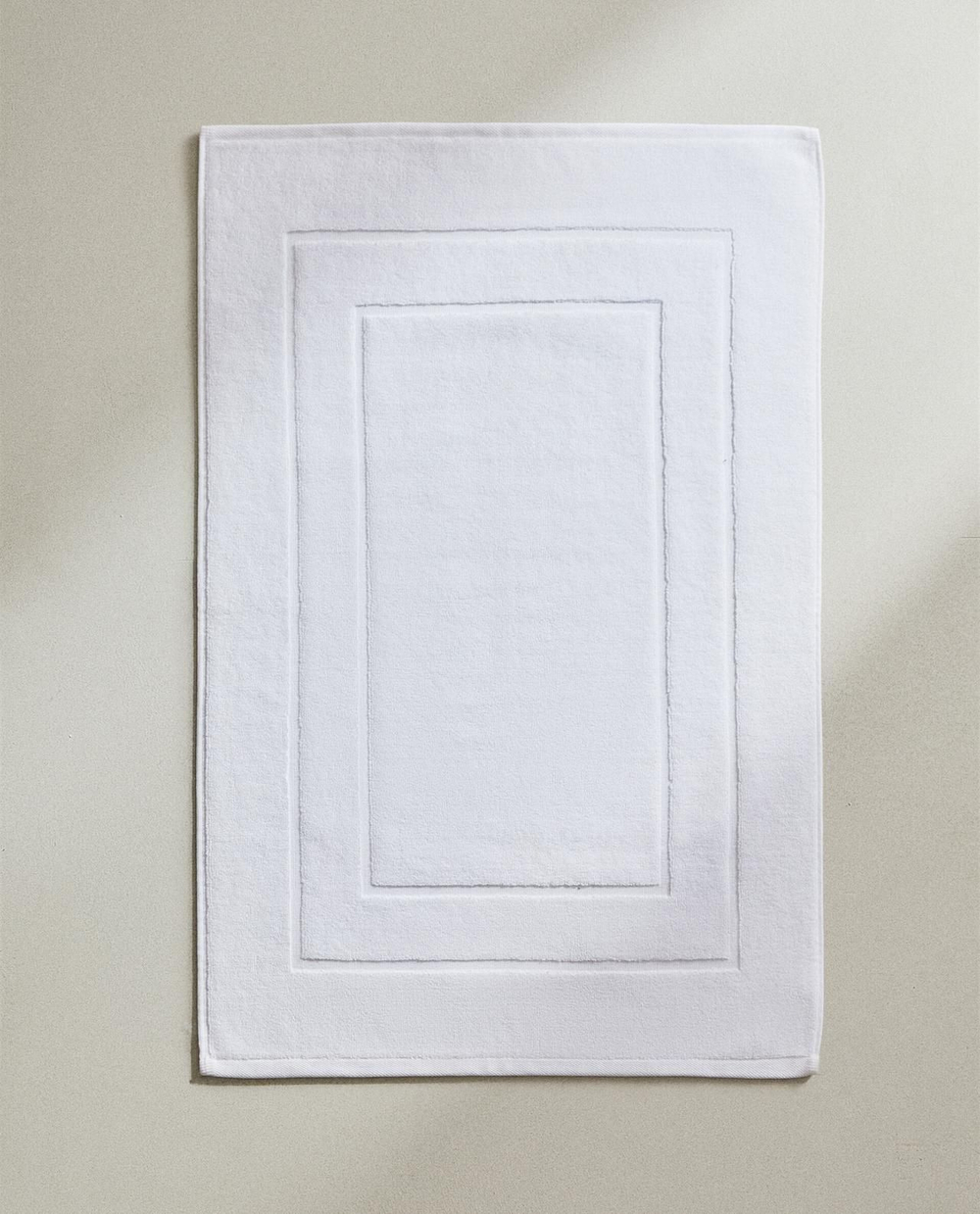 Zara Home - Нескользящий коврик для ванной из хлопка, белый, 55x80 см