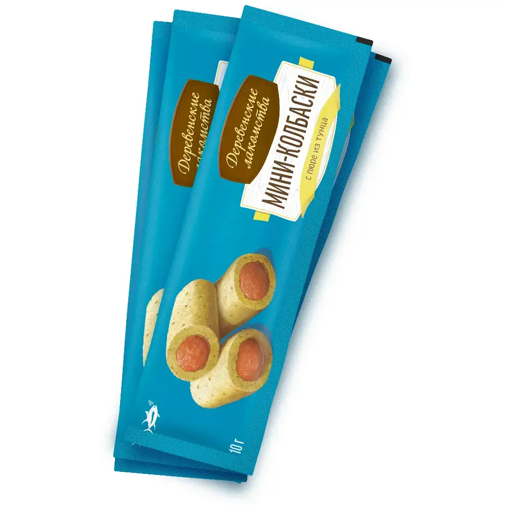 Мини колбаски с пюре из тунца, 40г Деревенские лакомства