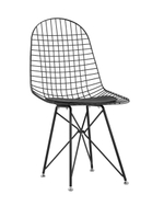 Стул обеденный Eiffel черный с черной подушкой