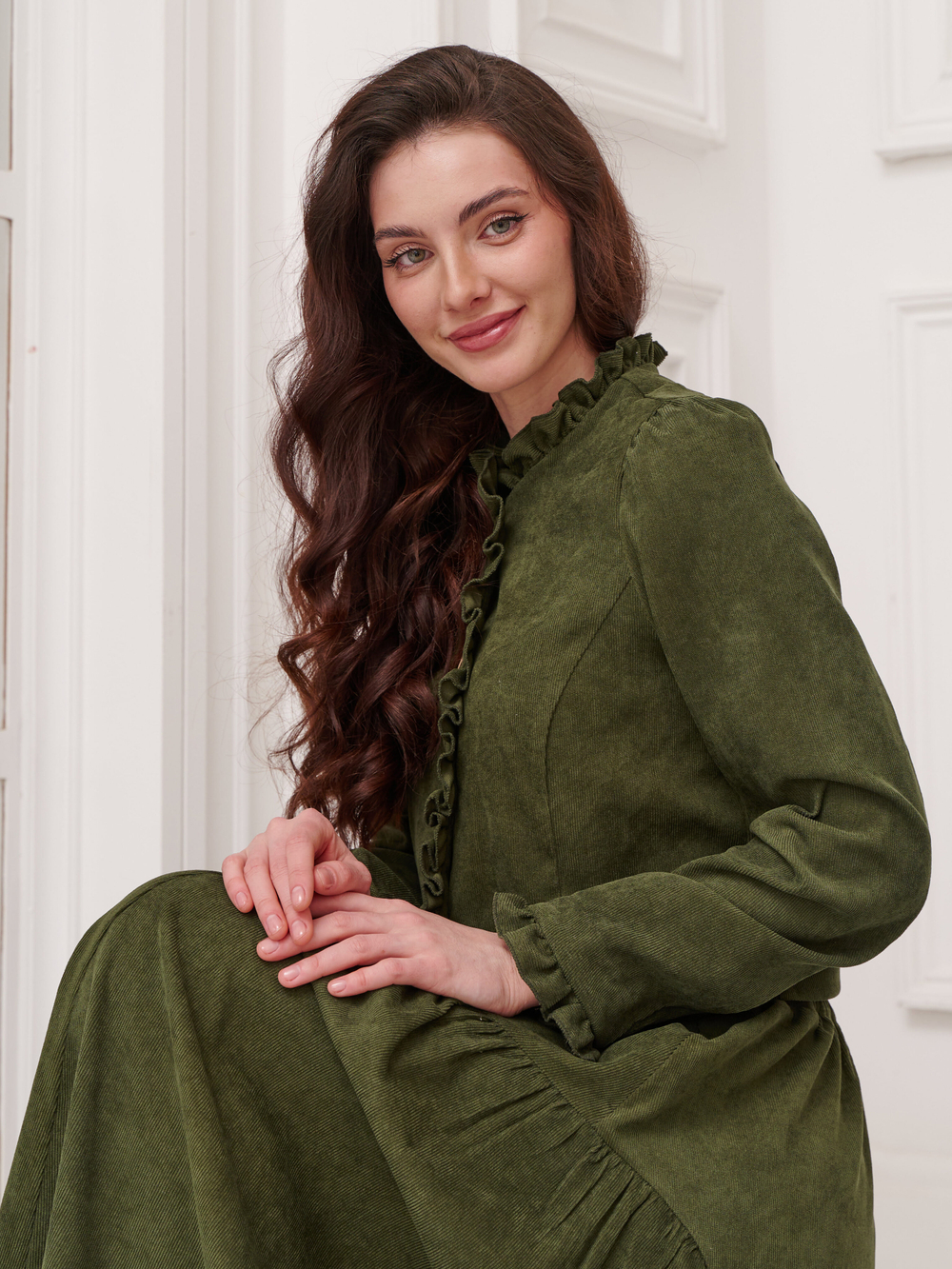 Жакет вельвет укороченный