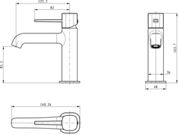 Смеситель для раковины STWORKI Эстерсунд S31010CR + донный клапан SW-001CR хром