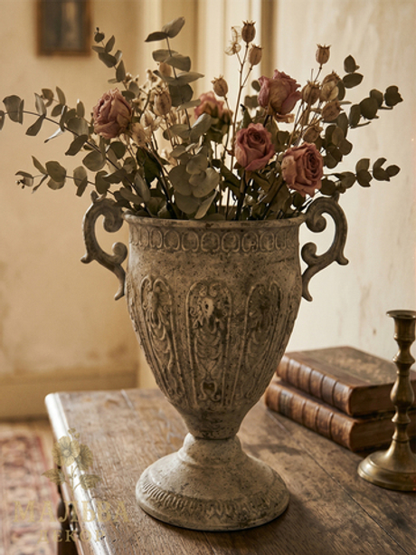 Ваза декоративная металлическая "Брокант" 26,5x18,5xH28 см от CAMPO Home & Garden
