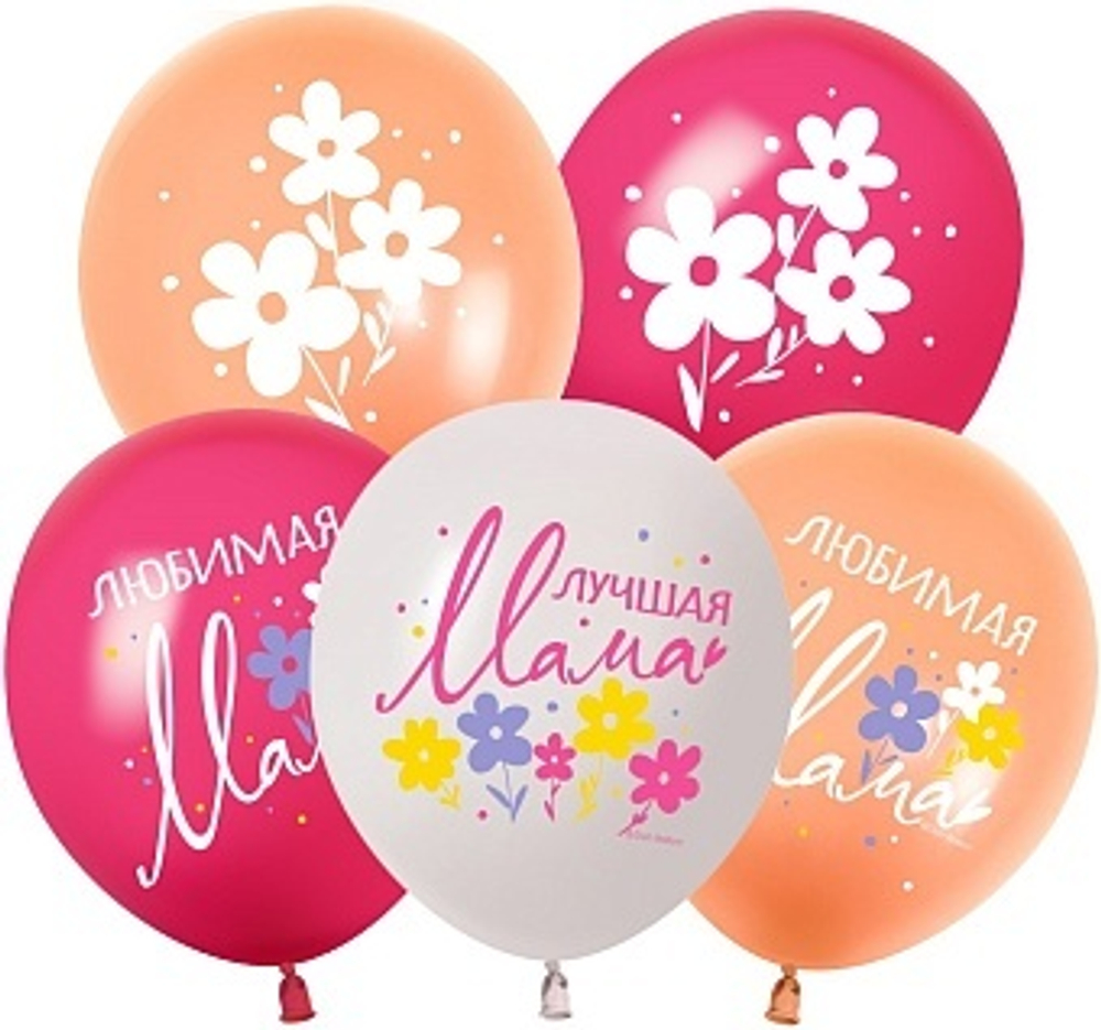 К 512 12'' Любимая Мама Ассорти пастель 30 см.