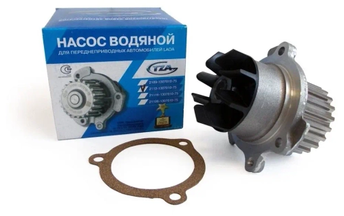 Помпа для ВАЗ 2112 оригинал крыльчатка пластиковая с голограммой завод ТЗА