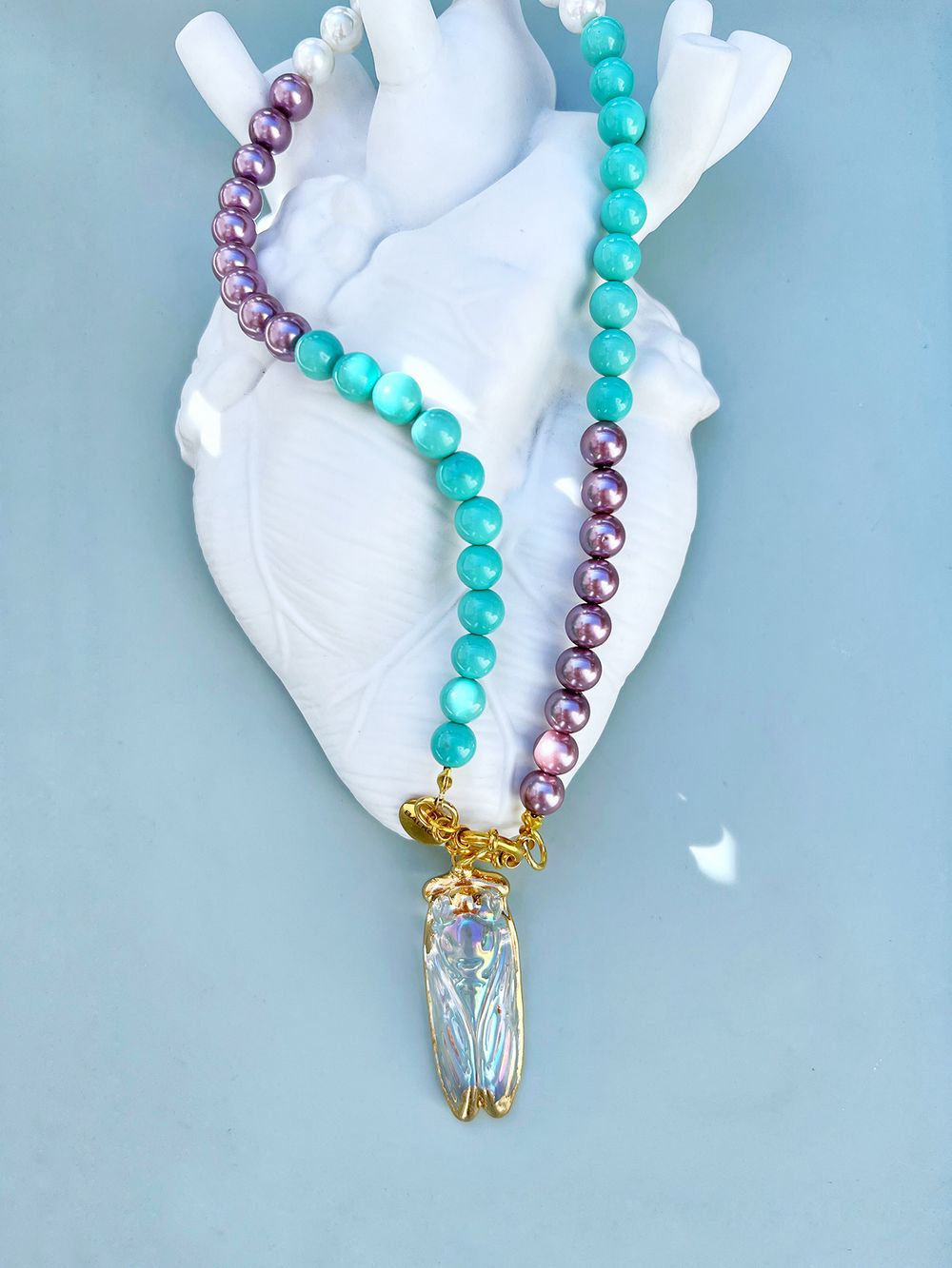 Подвеска Цикада из кварца