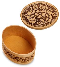 Народные промыслы BST-311/ 2 Шкатулка «Букет» (береста)