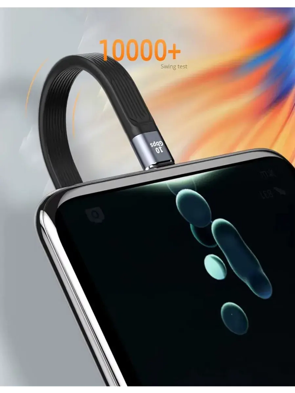 Короткий кабель Thunderbolt Type-C 13 см 5А 240w