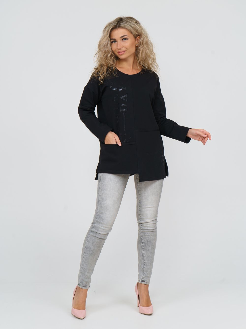 888 Туника  "Черный" SveTekst (Акция)