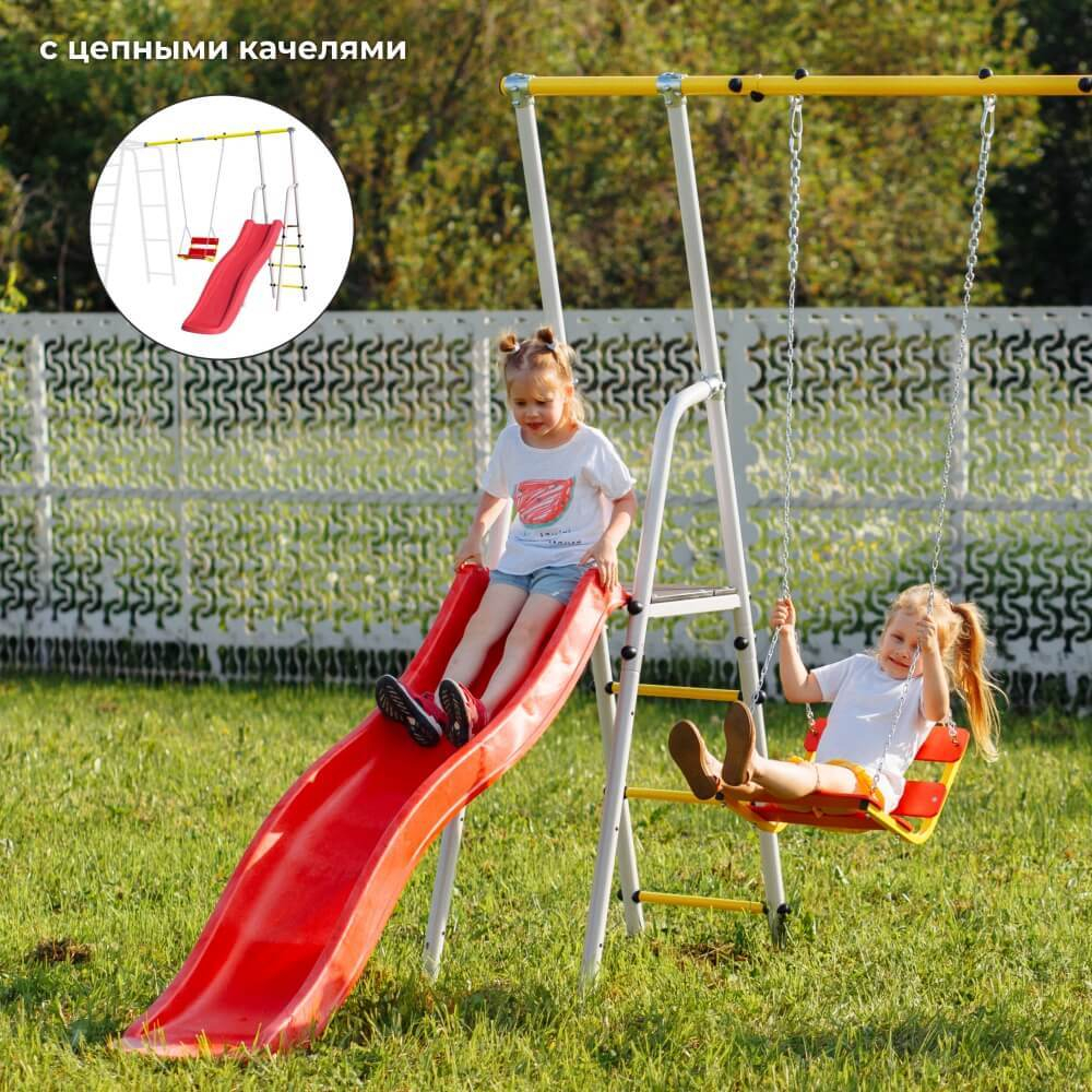 Дополнительный комплект с горкой к дачному комплексу ROMANA *только для высоты балки качелей 2050 мм.