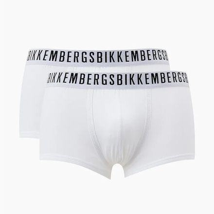 Мужские трусы хипсы белые набор 2 в 1 Bikkembergs CLASSIC BKK1UTR02BI/2