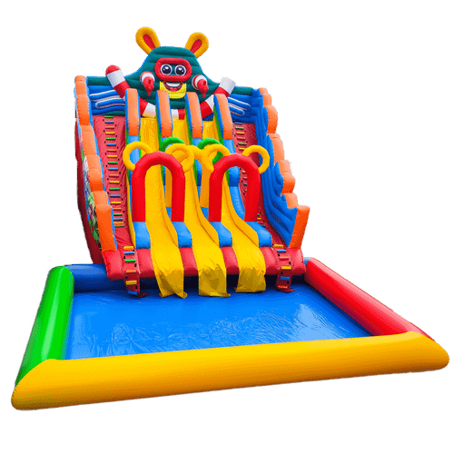 Надувная водная горка с бассейном «Аква-монстро», 18*9*9 м