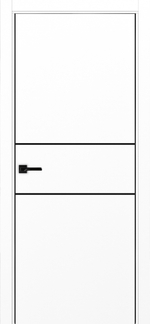 Межкомнатная дверь Optima Porte НЕАПОЛЬ 203 Молдинг SB (чёрный), Алюминиевая кромка SB (матовый чёрный) с 2-х сторон