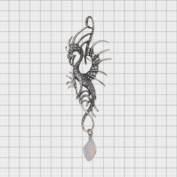 "Колдер" брошь в серебряном покрытии из коллекции "Dragon" от Jenavi с замком булавка