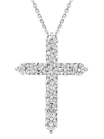 Колье-крест с бриллиантами массой 0.3 ct