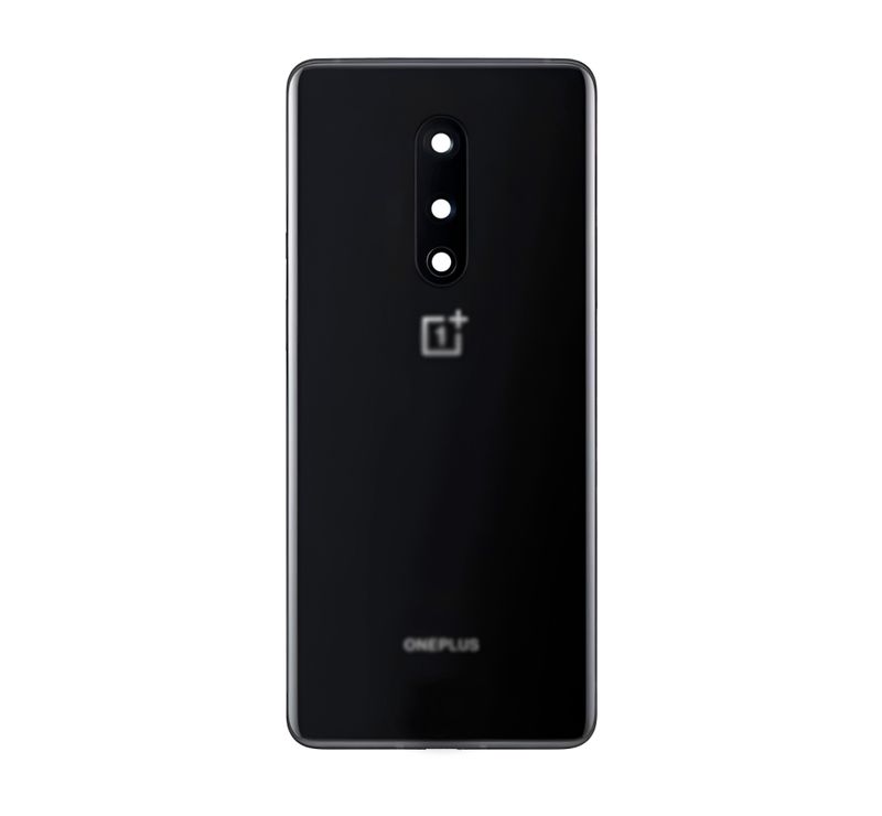 Задняя крышка для OnePlus 8 черная (Onyx Black) со стеклом камеры