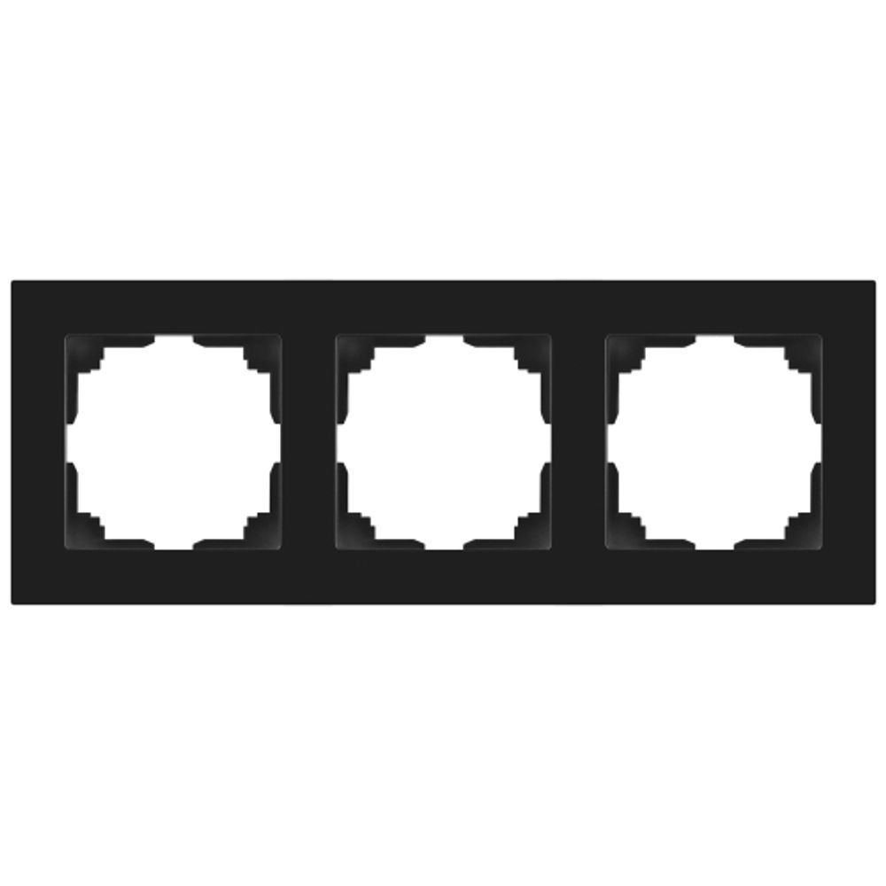 Рамка для розеток и выключателей Intro Accent 6-503-05 на 3 поста, СУ, антрацит