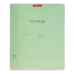 Тетрадь, 12 листов, клетка, Erich Krause, Зеленая
