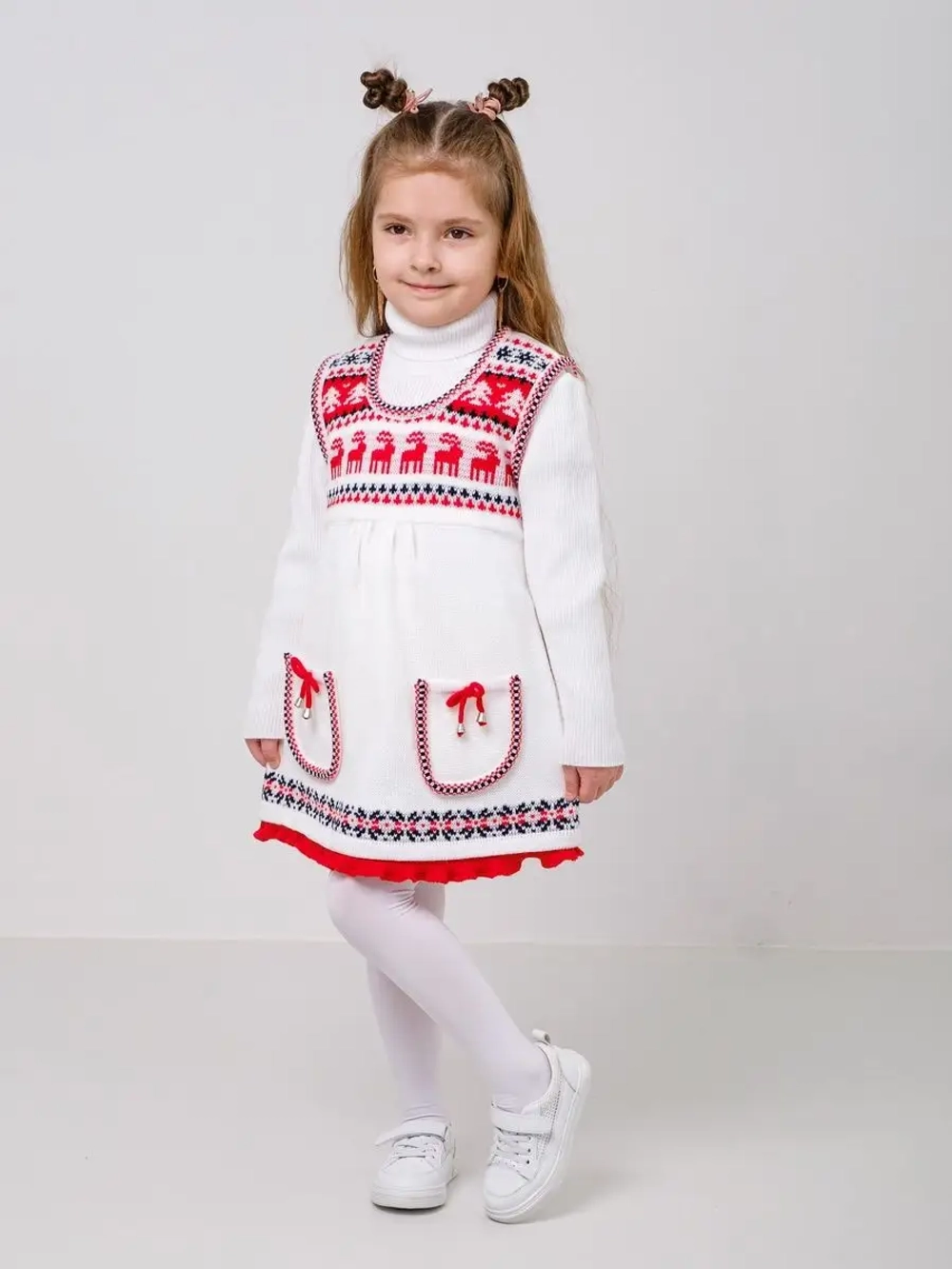 Сарафан вязаный для девочки