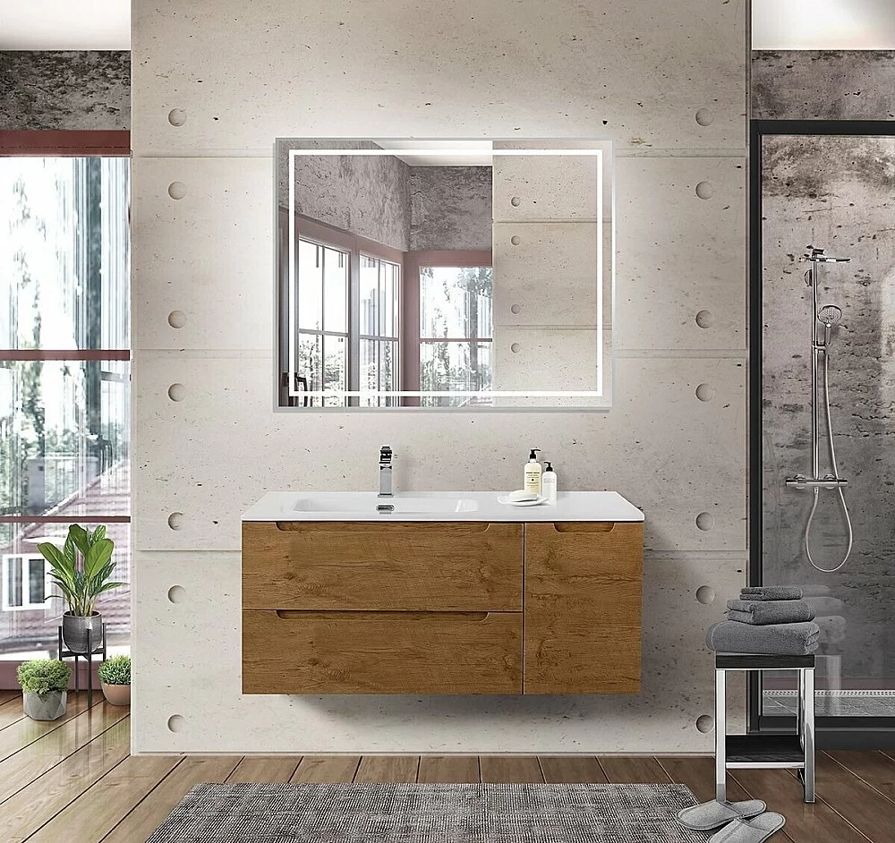 Тумба с раковиной BelBagno ETNA-1000-2C-1A-SO-RN-L/R Rovere Nature