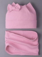 Шапка для девочки осенняя с ушками и снуд