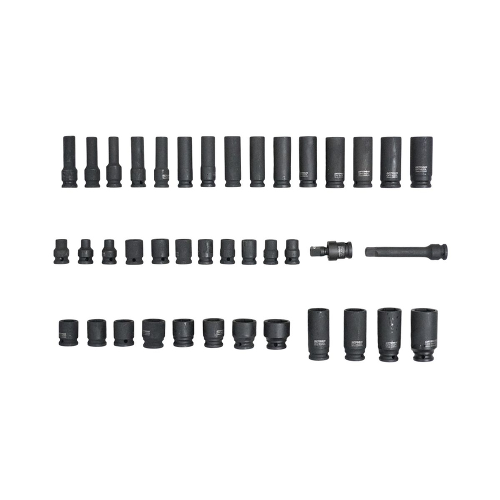 OPT-40340 Набор ударных головок и аксессуаров 1/2", 40 предметов