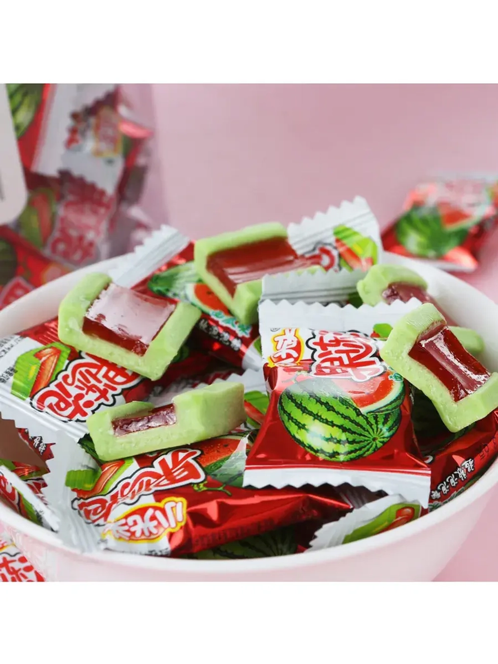 Жевательная резинка Арбузная с желейной начинкой 500 г