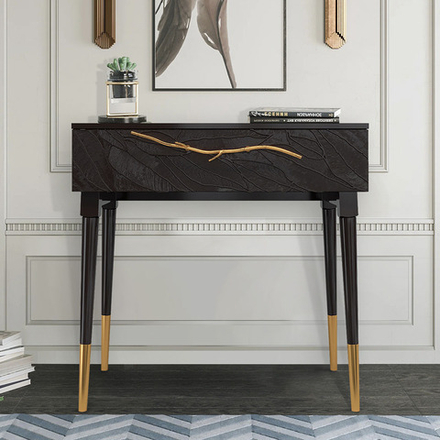 Консоль Арт Колор leaves Стайл Голд Терпкий коричневый