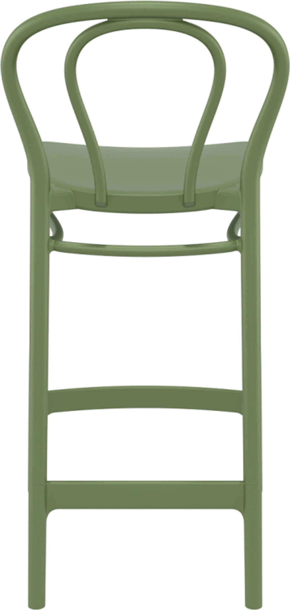 Стул пластиковый полубарный Siesta Contract Victor Bar 65, оливковый