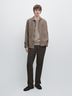 Massimo Dutti Технические брюки, коричневый