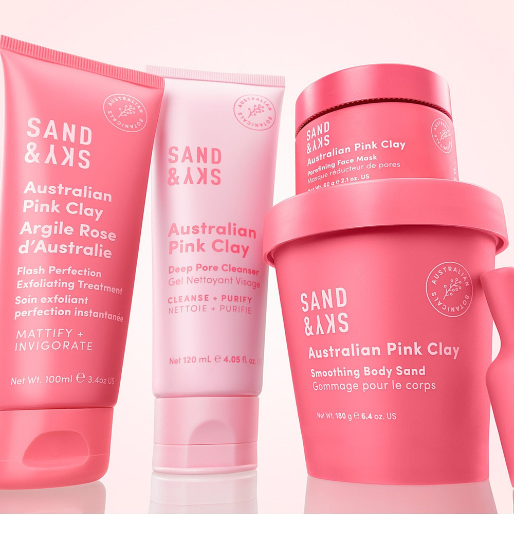 Sand & Sky Australian Pink Clay Smoothing Body Sand - осветляющий скраб для тела /   180  g  / GTIN 8886482915016