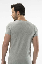 Футболка мужская с круглым вырезом серый меланж