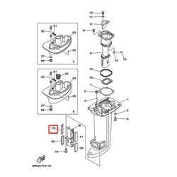 Уплотнение дейдвуда резиновое правое Yamaha 25-30 (YUELANG)