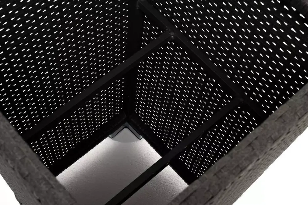 "Капучино" кашпо для цветов плетеное из искусственного ротанга, цвет графит