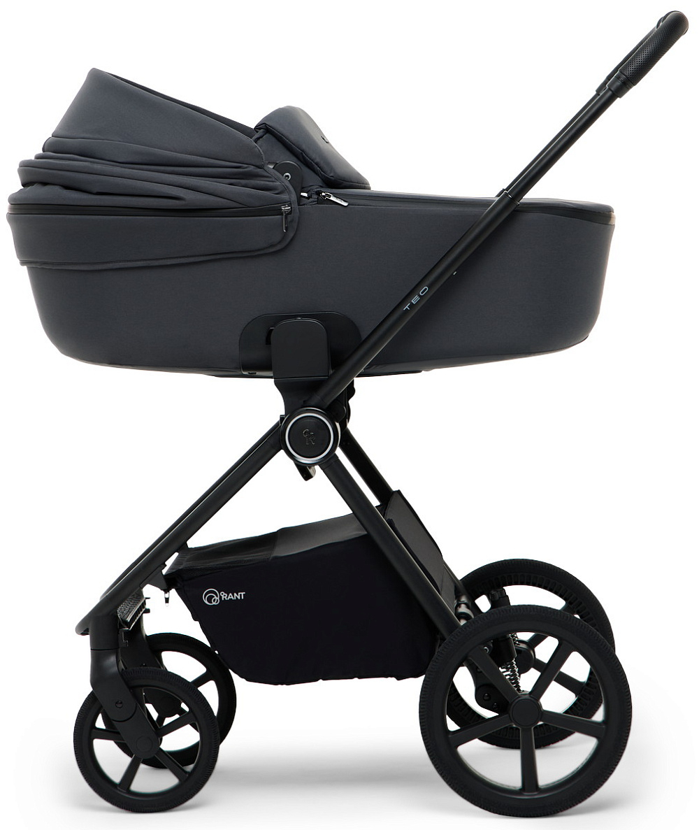 Детская коляска Rant Teo Soft 3 в 1 с автокреслом Evomax Black Graphite