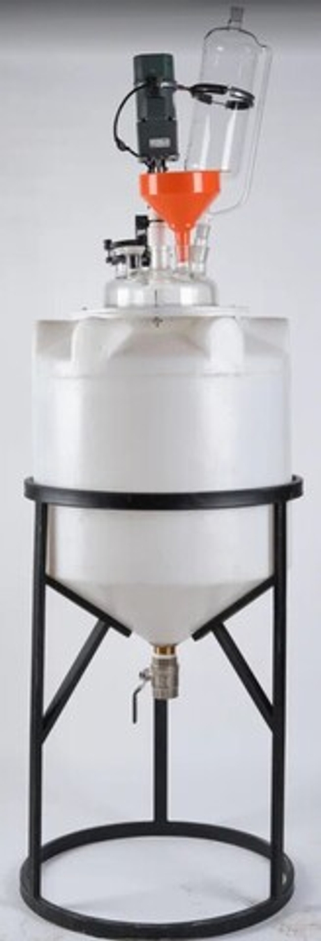 Реактор пластиковый 200л стеклянная крышка