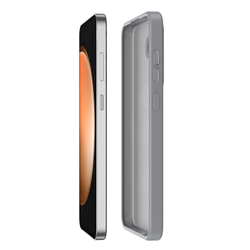 Прозрачный матовый чехол серого цвета с MagSafe от Dux Ducis для Samsung Galaxy S25 FE, серия Yind Series Case