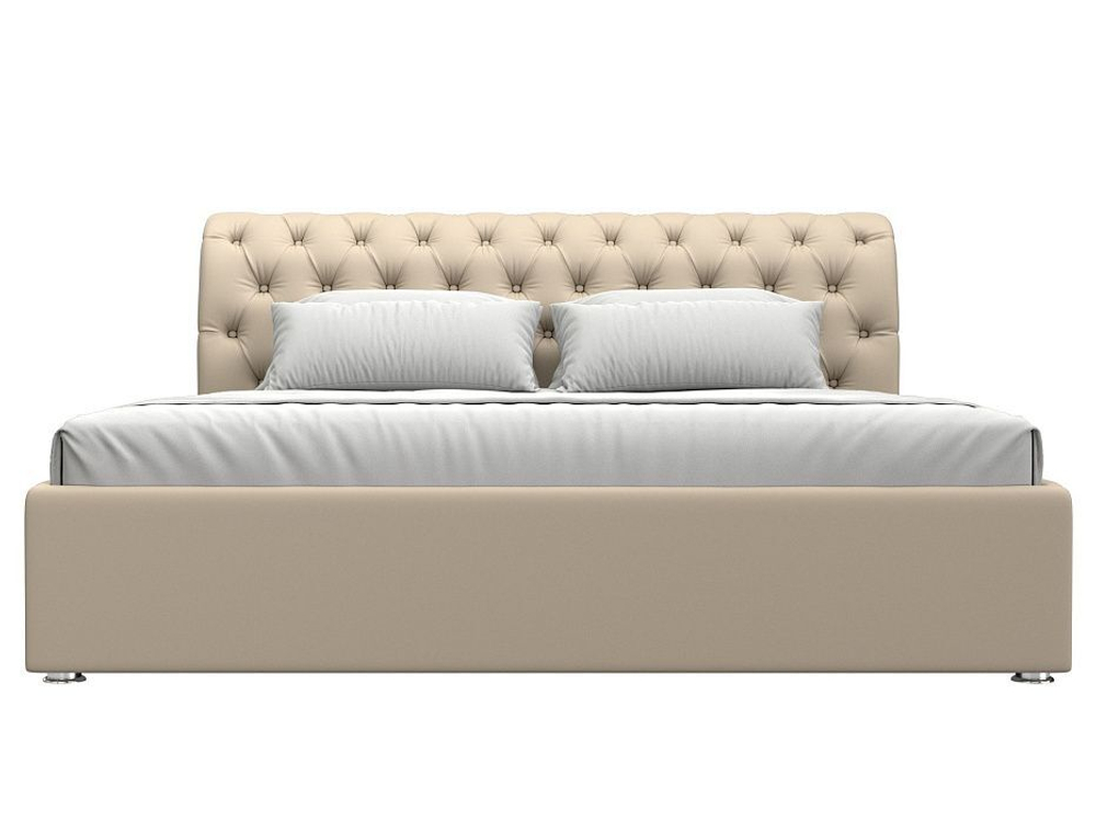 Кровать интерьерная Сицилия 180, Бежевый, Экокожа, 120872