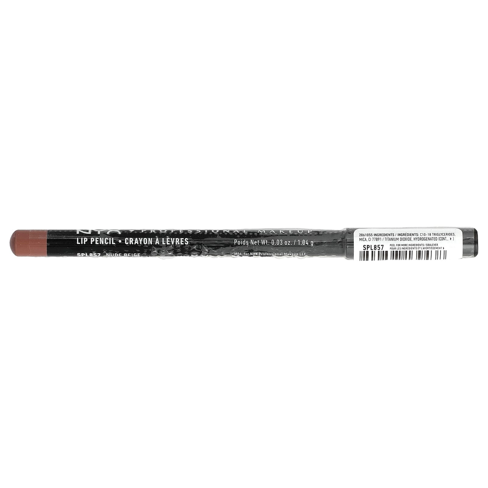 NYX Professional Makeup, Тонкий карандаш для губ, 857 телесный бежевый, 1,04 г (0,03 унции)