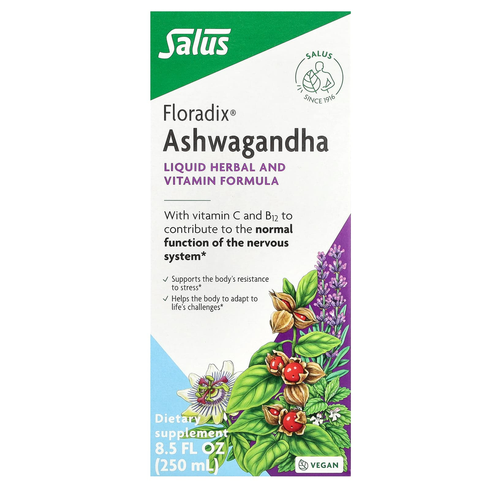 Floradix, Floradix, ашваганда, 250 мл (8,5 жидк. унции)