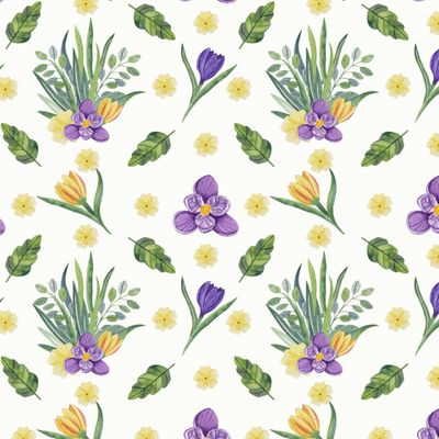 Весенние цветы на молочном фоне